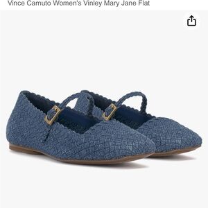 Vince Camuto Vinley Mary Jane Flats, Element Indigo - Field Denim; Size 8; NIB